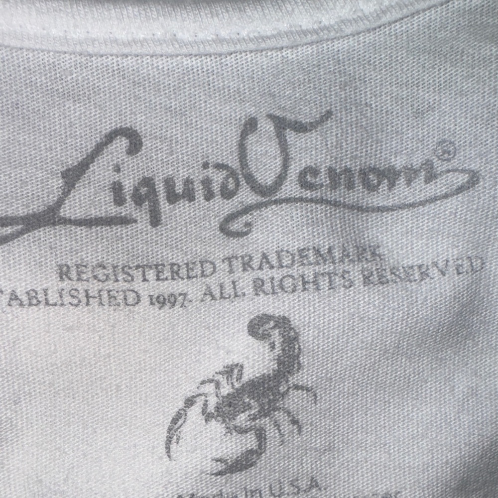 Liquid Venom XL California Graphic White T-Shirt with rainbow shortsleeve - Picture 6 of 6